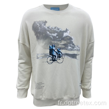 Sweat-shirt surdimensionné de chariot surdimensionné pour hommes personnalisés